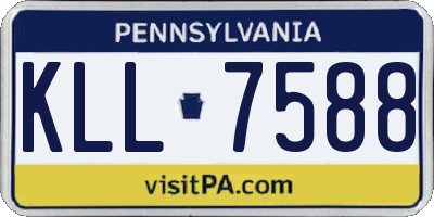PA license plate KLL7588