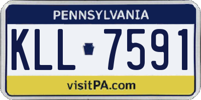 PA license plate KLL7591