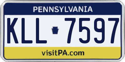 PA license plate KLL7597