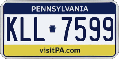 PA license plate KLL7599