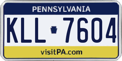 PA license plate KLL7604