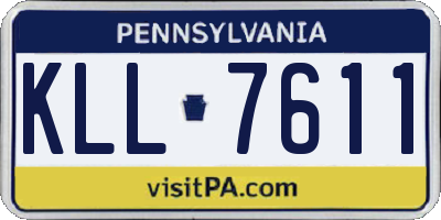PA license plate KLL7611