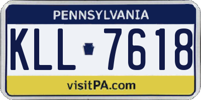 PA license plate KLL7618