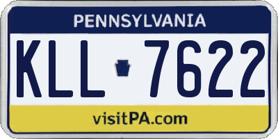 PA license plate KLL7622
