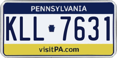 PA license plate KLL7631