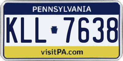 PA license plate KLL7638