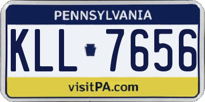 PA license plate KLL7656