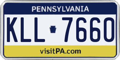 PA license plate KLL7660