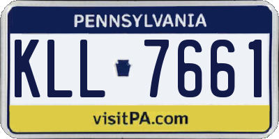 PA license plate KLL7661