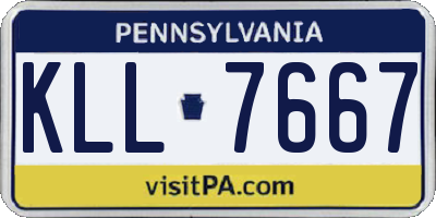PA license plate KLL7667