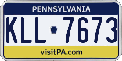 PA license plate KLL7673