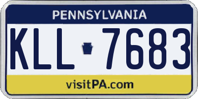 PA license plate KLL7683