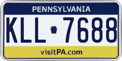 PA license plate KLL7688