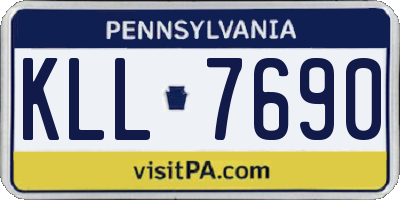 PA license plate KLL7690