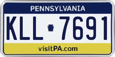 PA license plate KLL7691