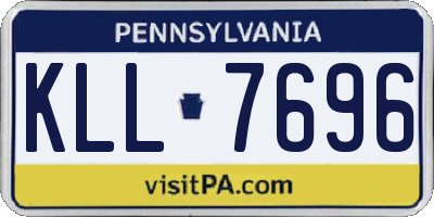 PA license plate KLL7696