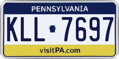 PA license plate KLL7697