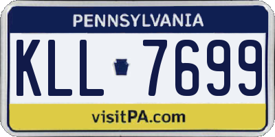 PA license plate KLL7699