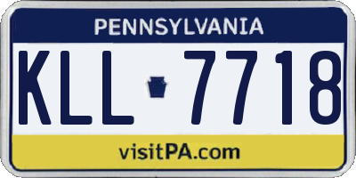 PA license plate KLL7718