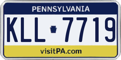 PA license plate KLL7719