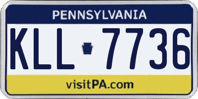 PA license plate KLL7736