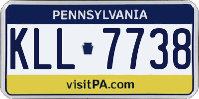 PA license plate KLL7738