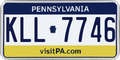 PA license plate KLL7746