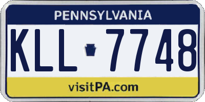 PA license plate KLL7748