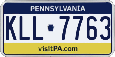 PA license plate KLL7763