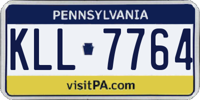 PA license plate KLL7764