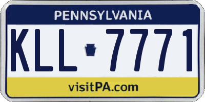 PA license plate KLL7771