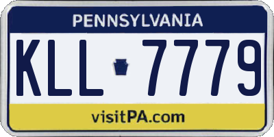PA license plate KLL7779