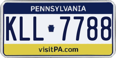 PA license plate KLL7788