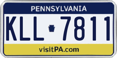 PA license plate KLL7811