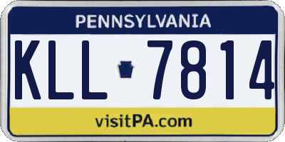 PA license plate KLL7814