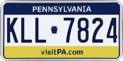 PA license plate KLL7824