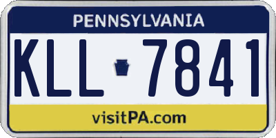 PA license plate KLL7841