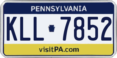 PA license plate KLL7852