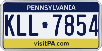 PA license plate KLL7854