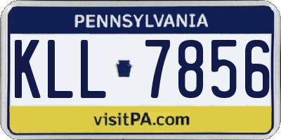 PA license plate KLL7856