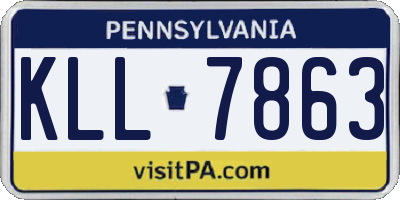 PA license plate KLL7863