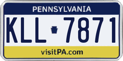 PA license plate KLL7871