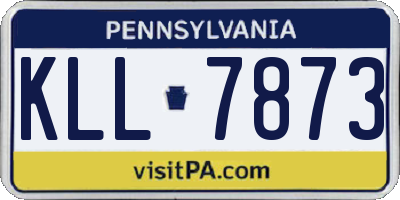 PA license plate KLL7873