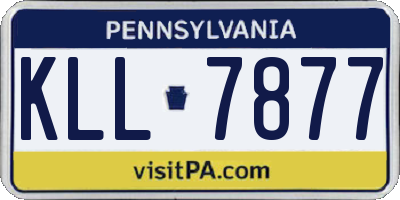 PA license plate KLL7877