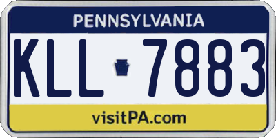 PA license plate KLL7883