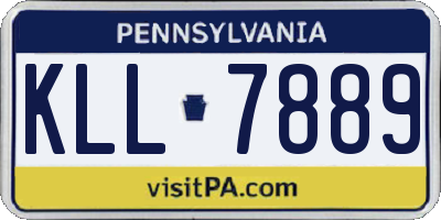 PA license plate KLL7889