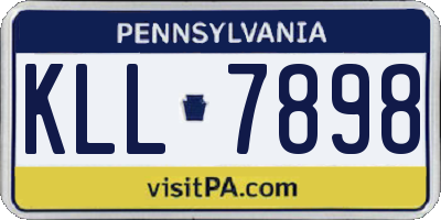 PA license plate KLL7898