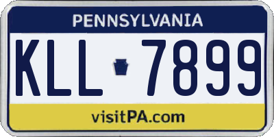 PA license plate KLL7899