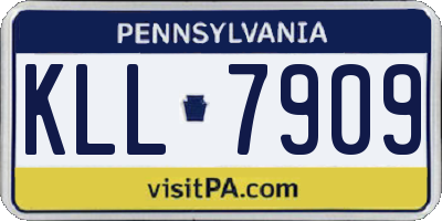PA license plate KLL7909