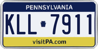 PA license plate KLL7911
